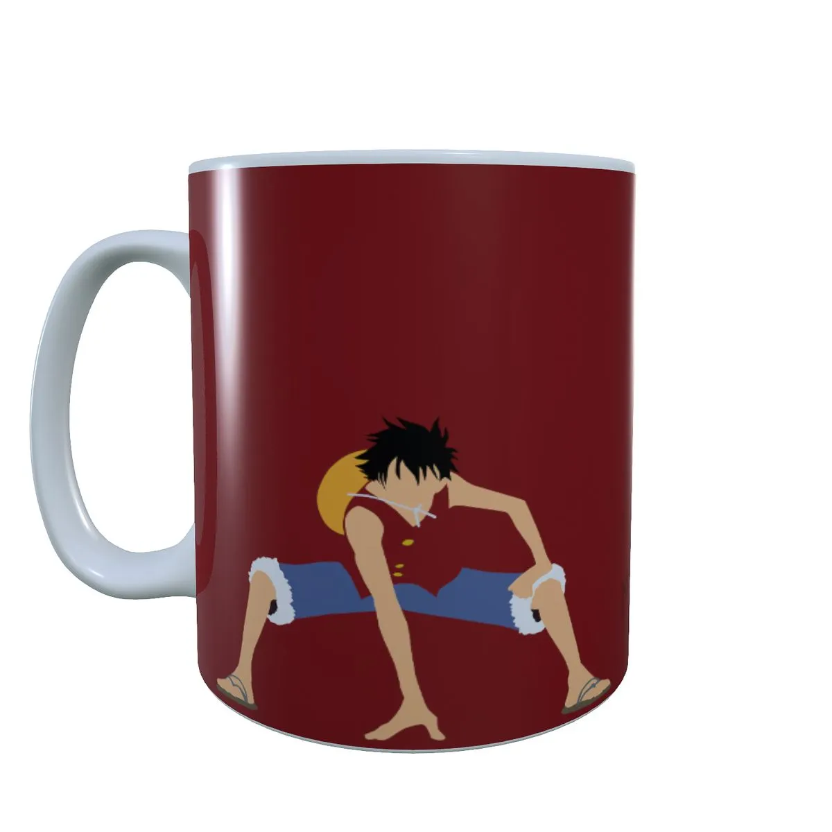 Luffy Pose Minimal Style - One Piece Coffee Mug