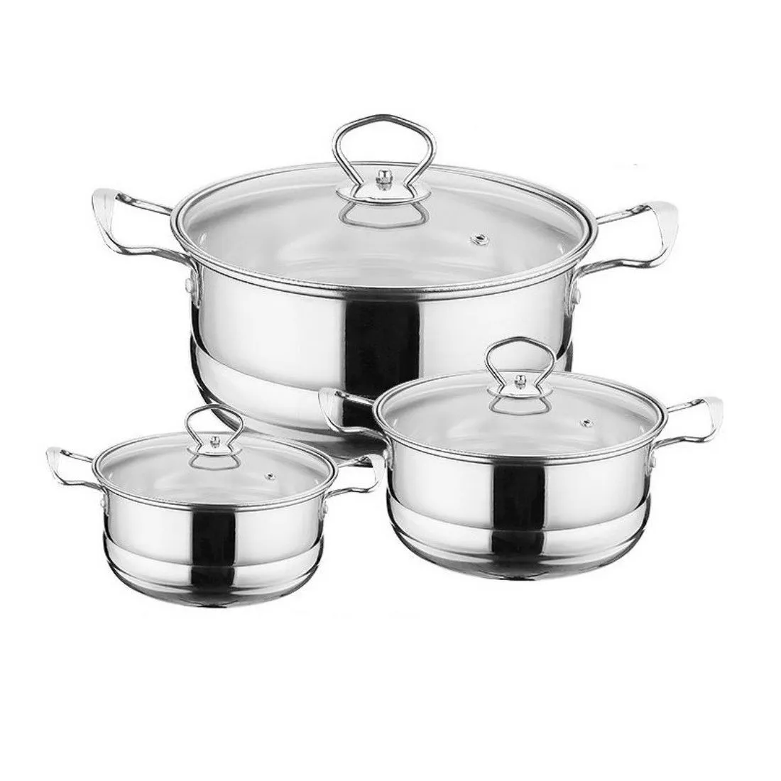 6Pcs Cookware/Pot Set CDH-006 Stainless Steel