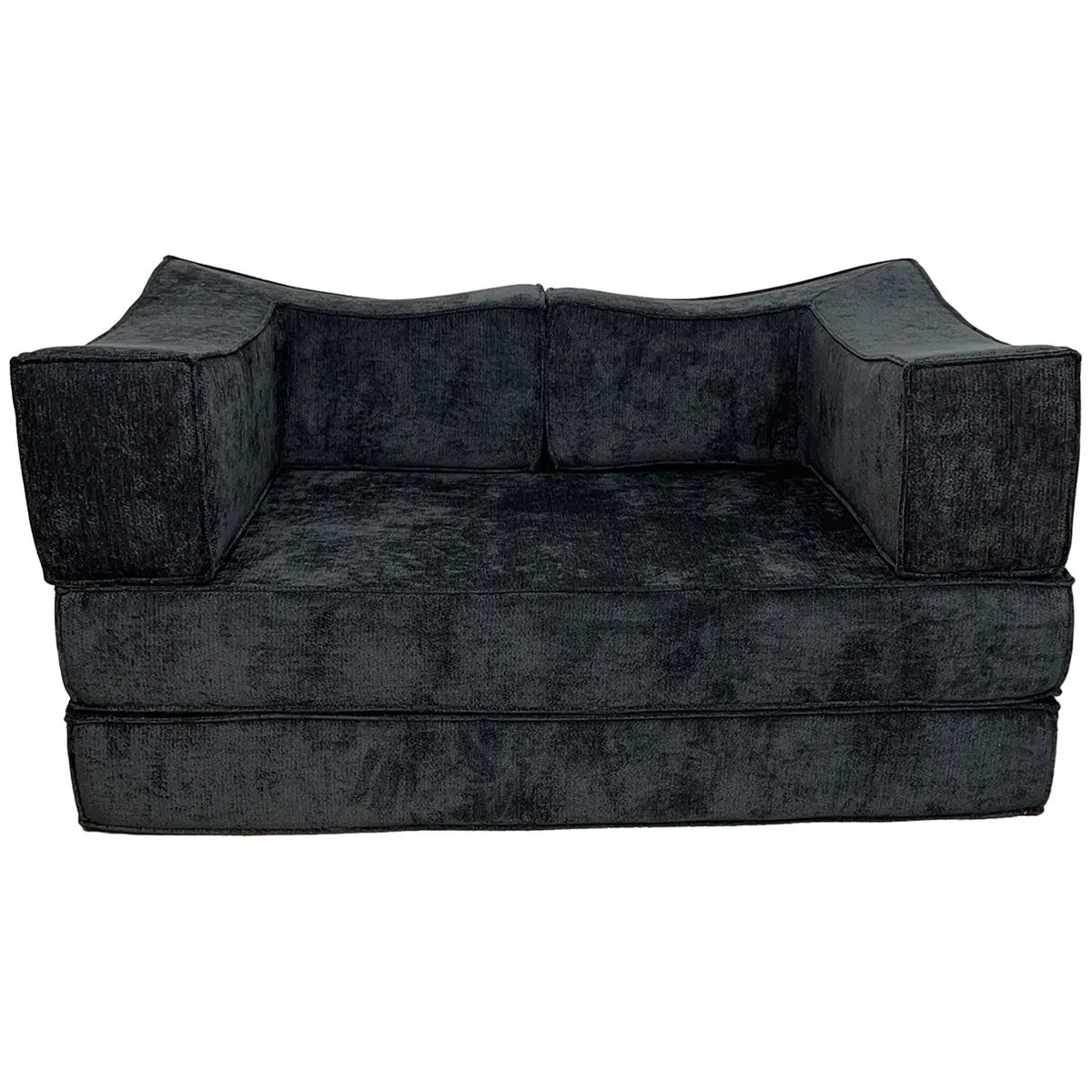Lomansa Cotton 2 Seater couches and sofas Compression Sofa - Black