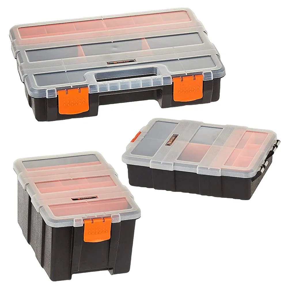 Tool DIY Fishing Multi Size Heavy Duty Components Storage Case Set of 3