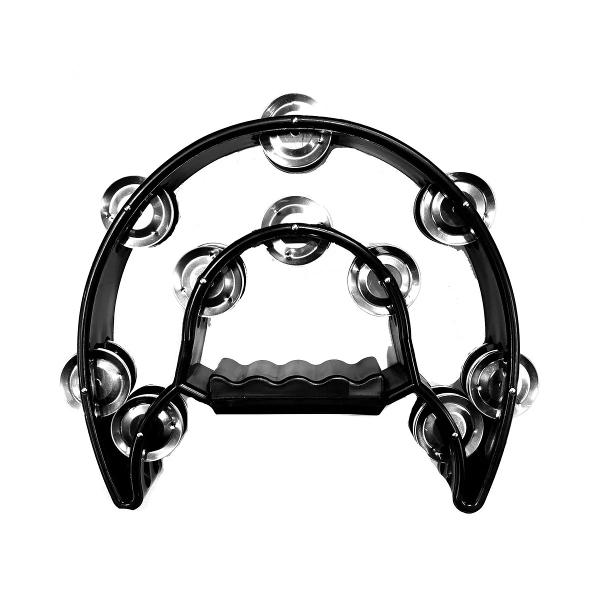 Bergen Half Moon Tambourine - Black