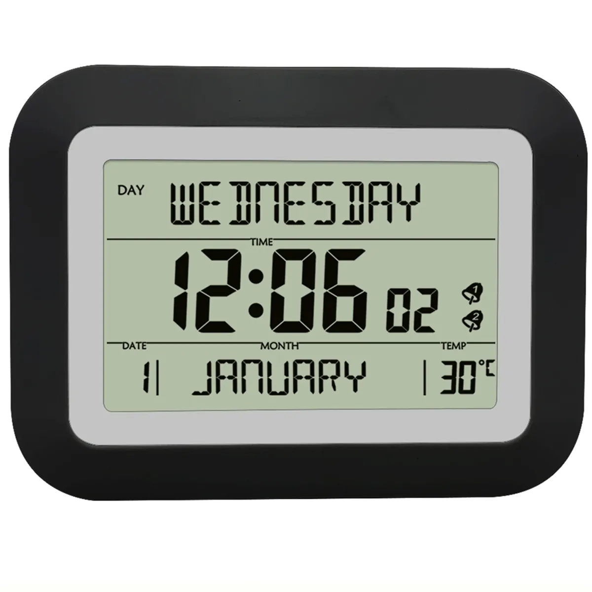 Electronic Led Alarm Clock Lcd Digital Alarm Clock Large Screen A