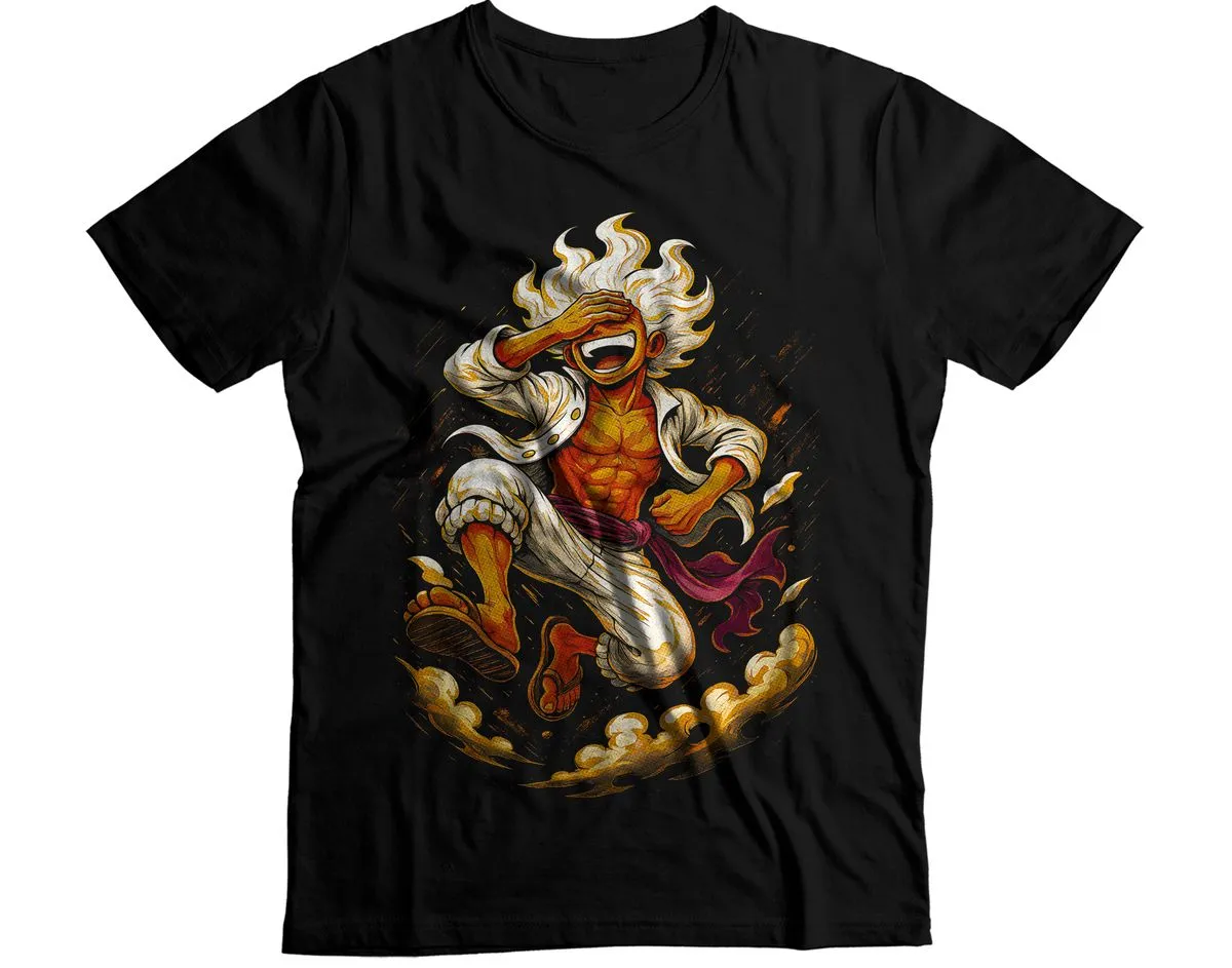 Energetic Pirate Captain One Piece Anime Graphic T-Shirt