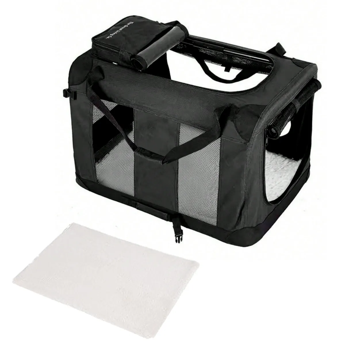 Portable Pet Carrier - Foldable Soft Mesh Travel Bag for Cats & Dogs, Small