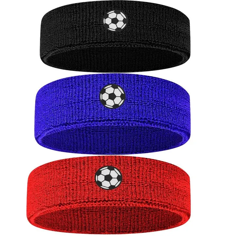 Soccer Sports Headbands - High Elastic Sweatbands for Fitness - 3 Piece