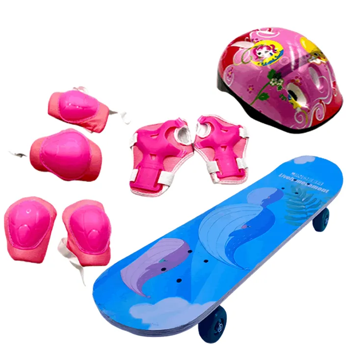 Urban Skateboard (70cm) With Protective Gear For Kids