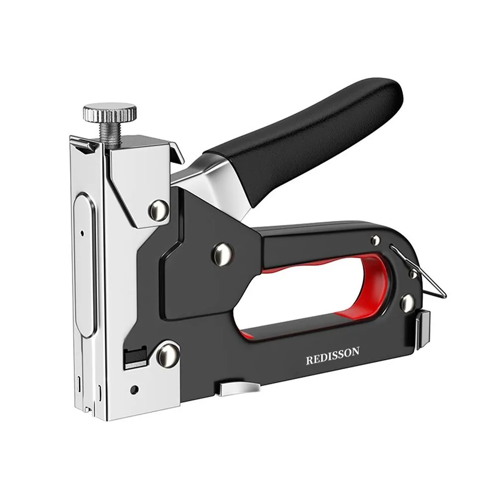 Redisson 4 in 1 Upholstery Staple Gun Heavy Duty with 800 Staples - Black