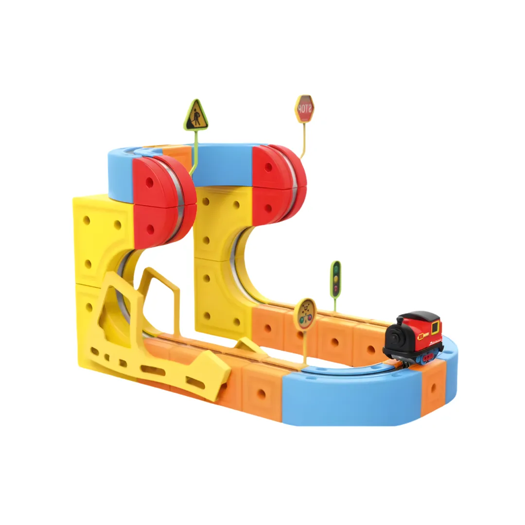 Magnetic Track Car Set with Loop & Train - DIY Play - Toys for Kids