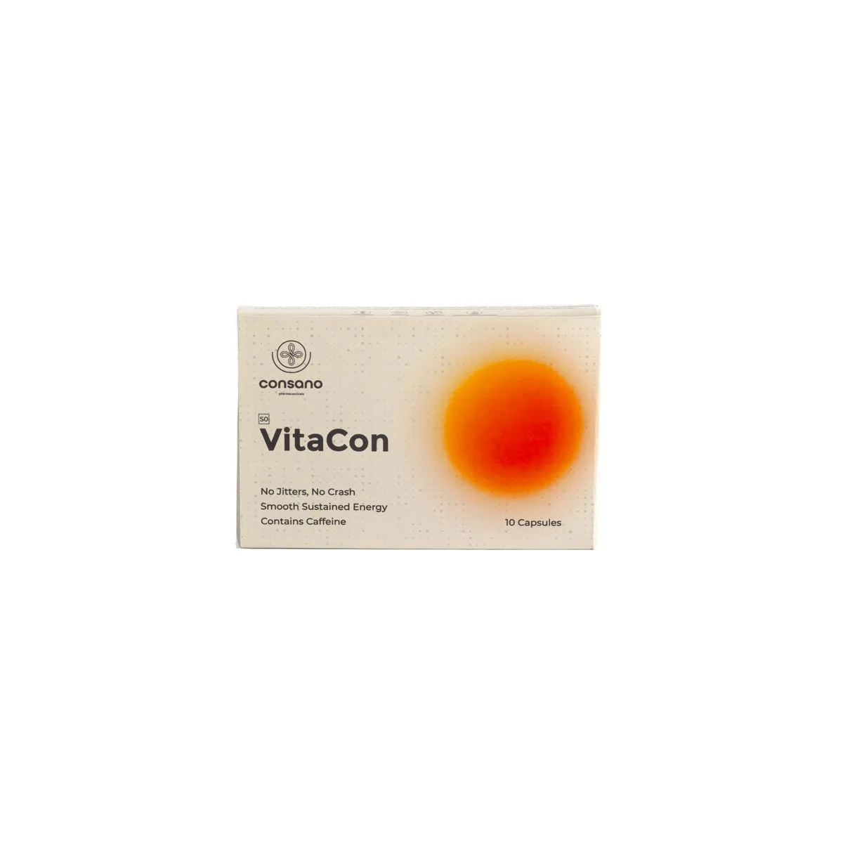 VitaCon | Energy and Alertness | Caffeine + L-Theanine | 10 Veg Caps