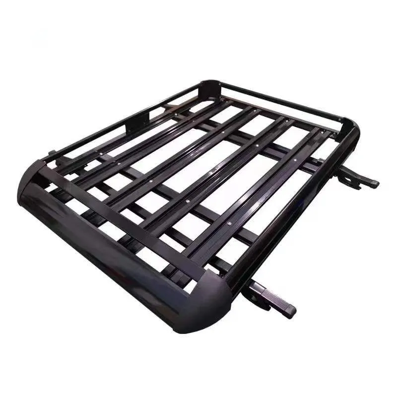 Universal Aluminum Alloy Luggage Basket For SUV Roof Rack -Double Deck - Black-160cm*100cm