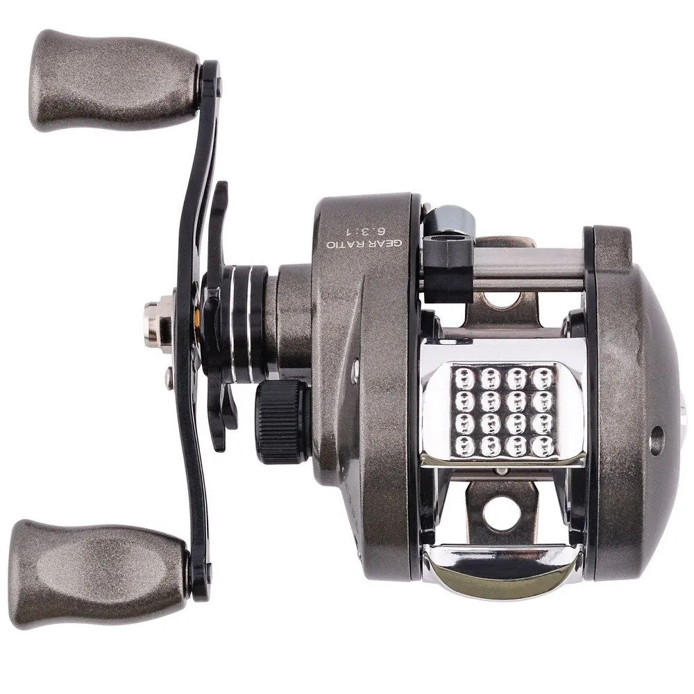 Metal Drum Fishing Reel GK30L-Right-Hand - 6.3:1 12-Gear Magnetic Brake