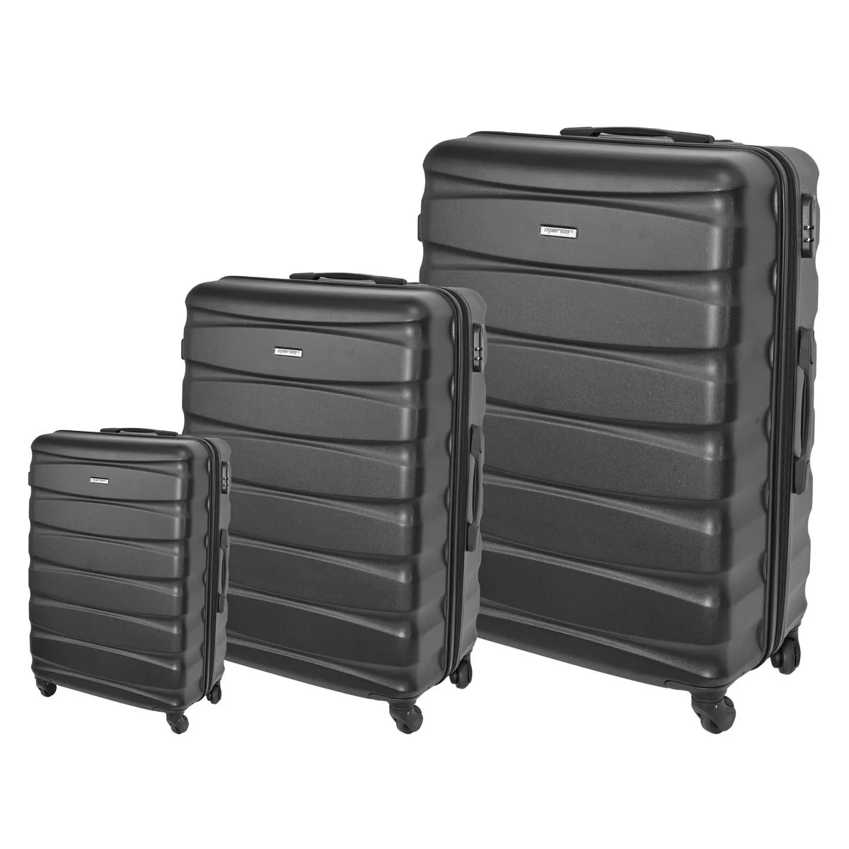 Marco Wanderlust Luggage Bag - 3 Set - Black