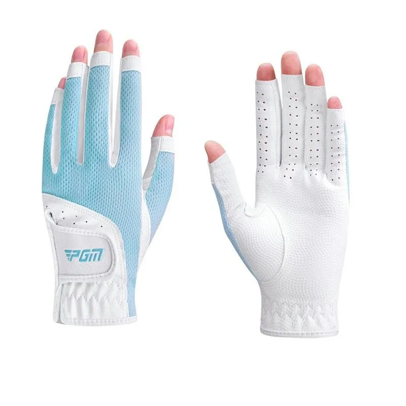 Blue Breathable Golf Gloves Lightweight Non Slip