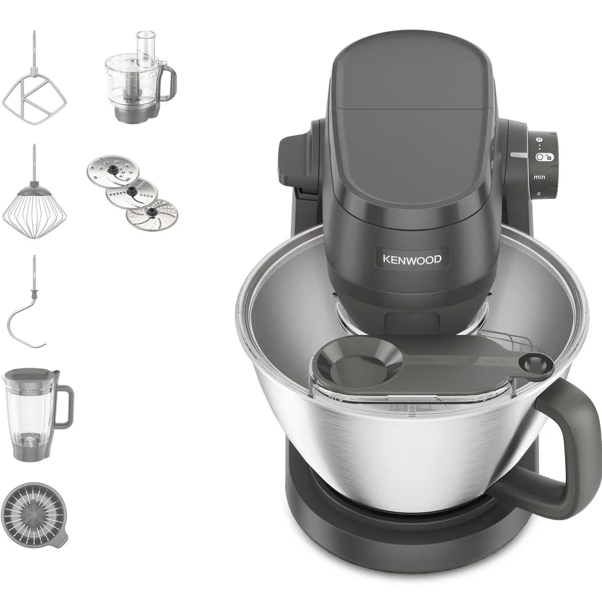 Kenwood Multi Tasker Stand Mixer + Food Pro & Blender 1000W - KHC30.050GY