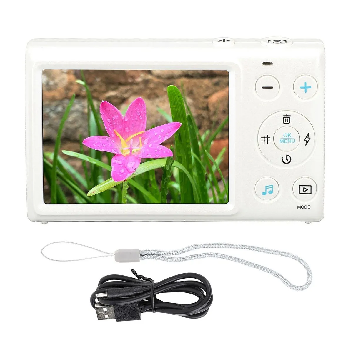 64MP 4K Camera & MP3 Player (White)