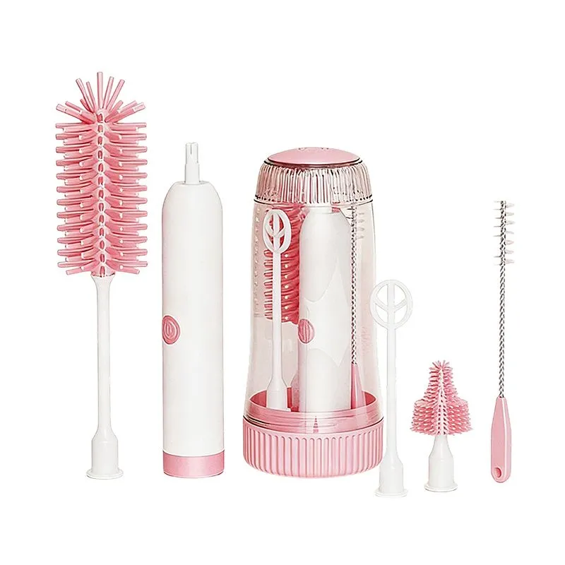 Electric Bottle Brush, Electric Baby Bottle Brush Set, 4 cleaning heads