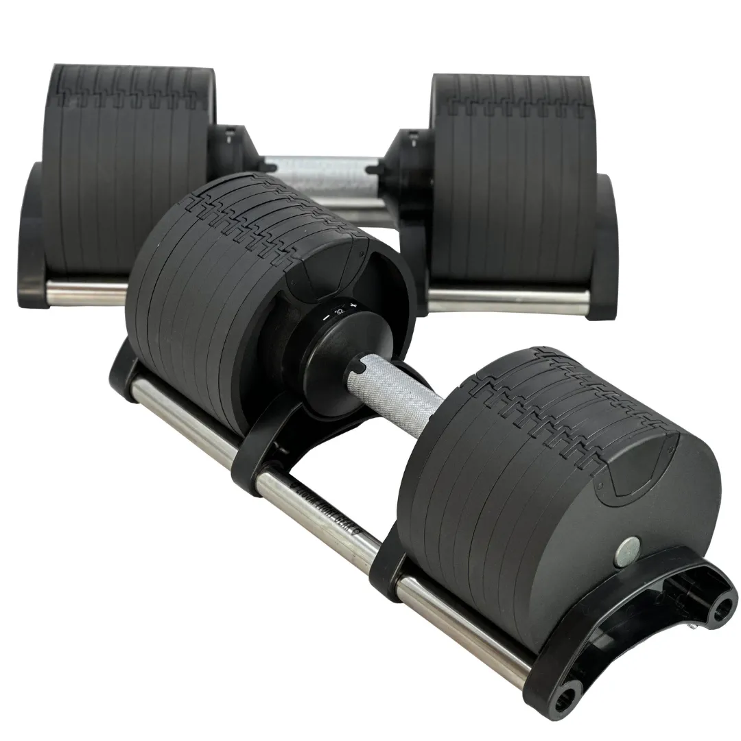 Ligum Fight Gear - Premium 32kg Adjustable Dumbbell - Pair - Black