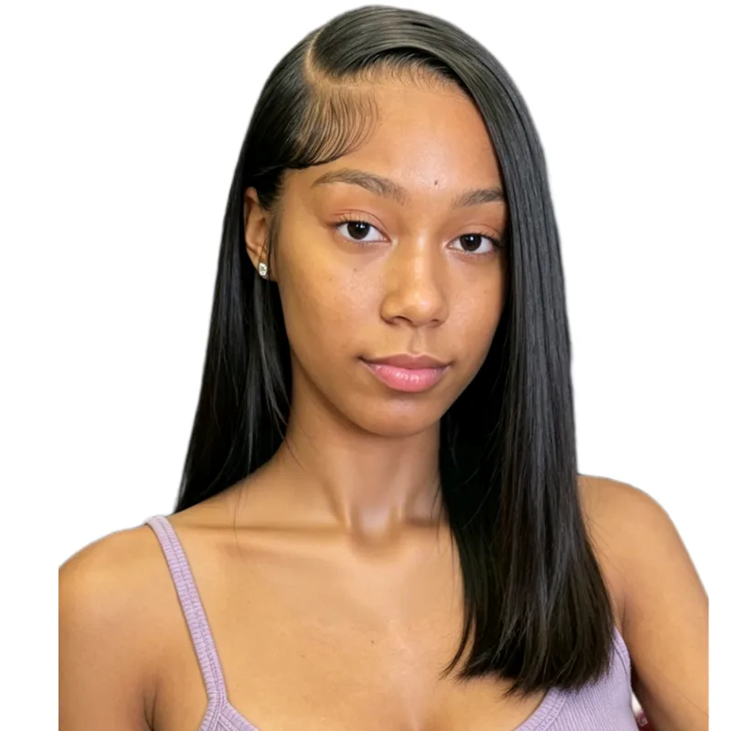 Geebuy 16 inch Straight Free Part Ear To Ear Glueless Wig Vietnamese 15A