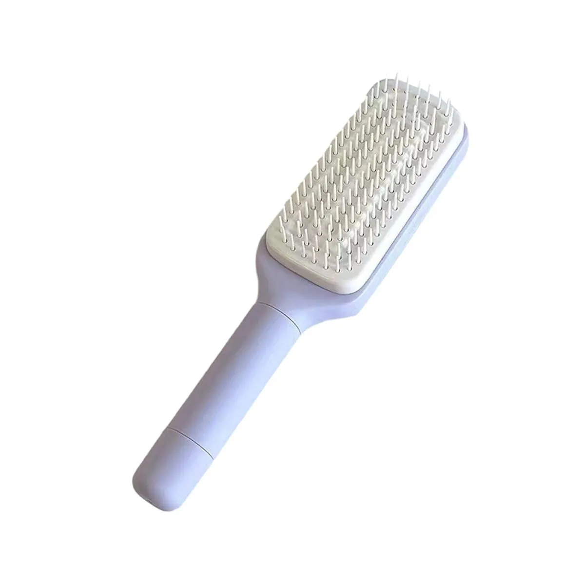 Self-Cleaning Air-bag Hair Comb With Soft Tooth Massage For Washable Use - Purple