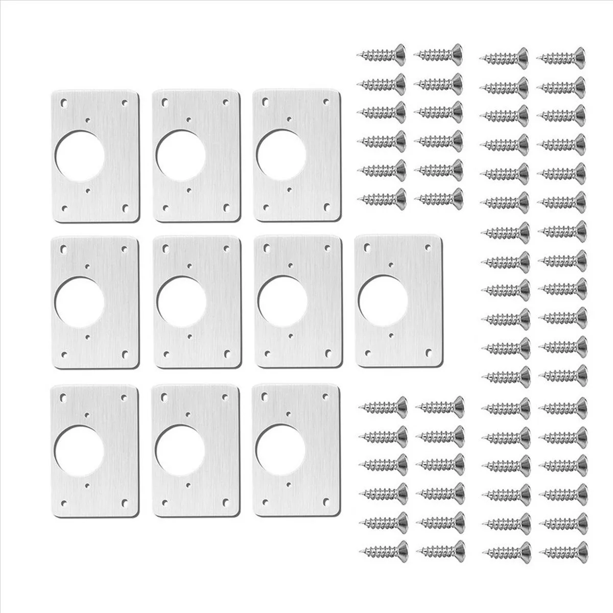 10Pieces Hinge Repair Plate For Cabinet Furniture Drawer Panels Table