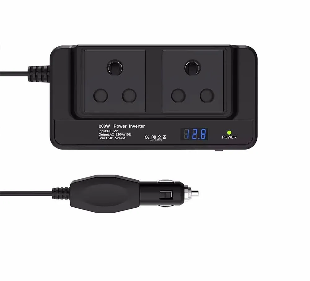 12V To 220V Car Power Inverter - 200W