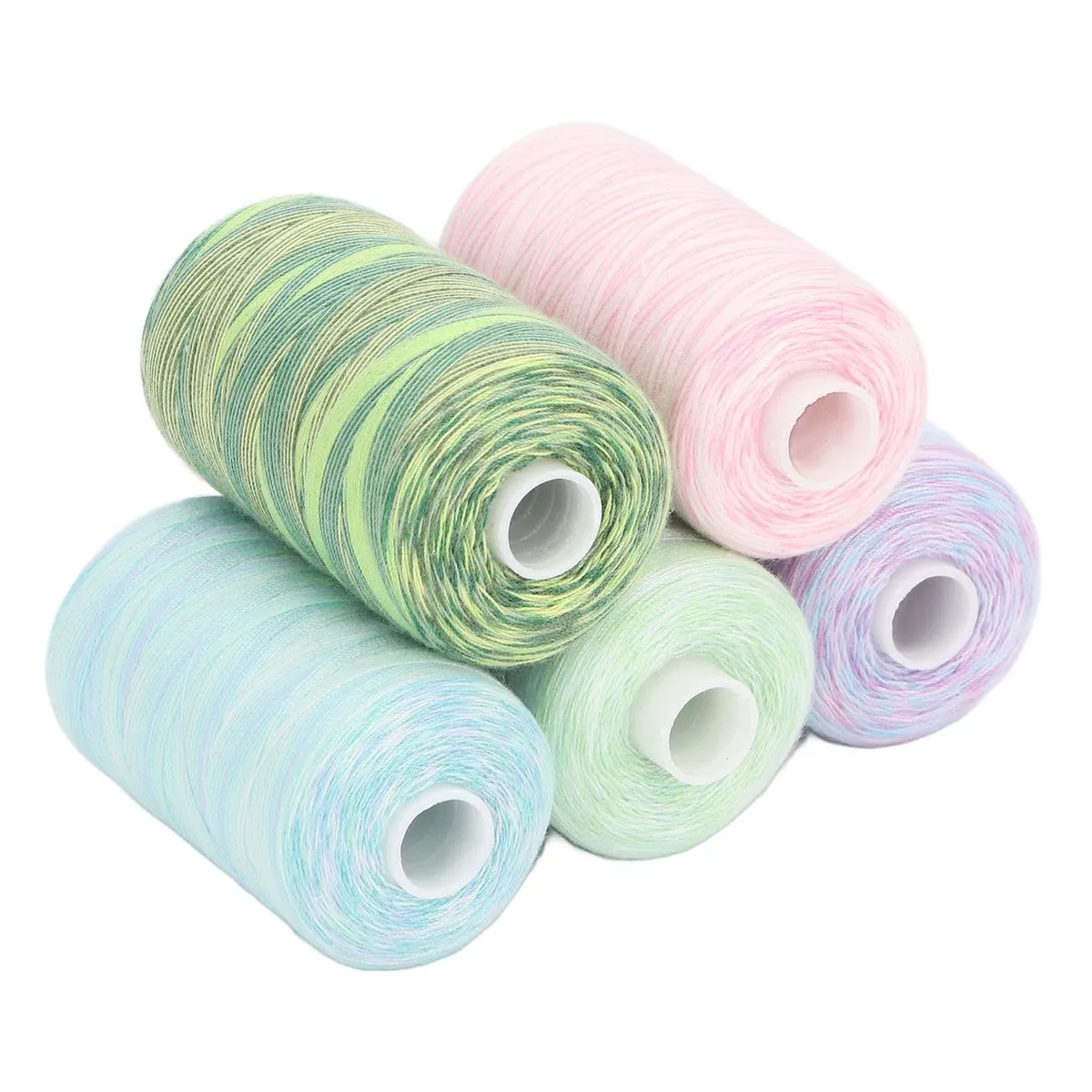Polyester Sewing Thread Set 5pcs 1000 Yards Colorful for DIY