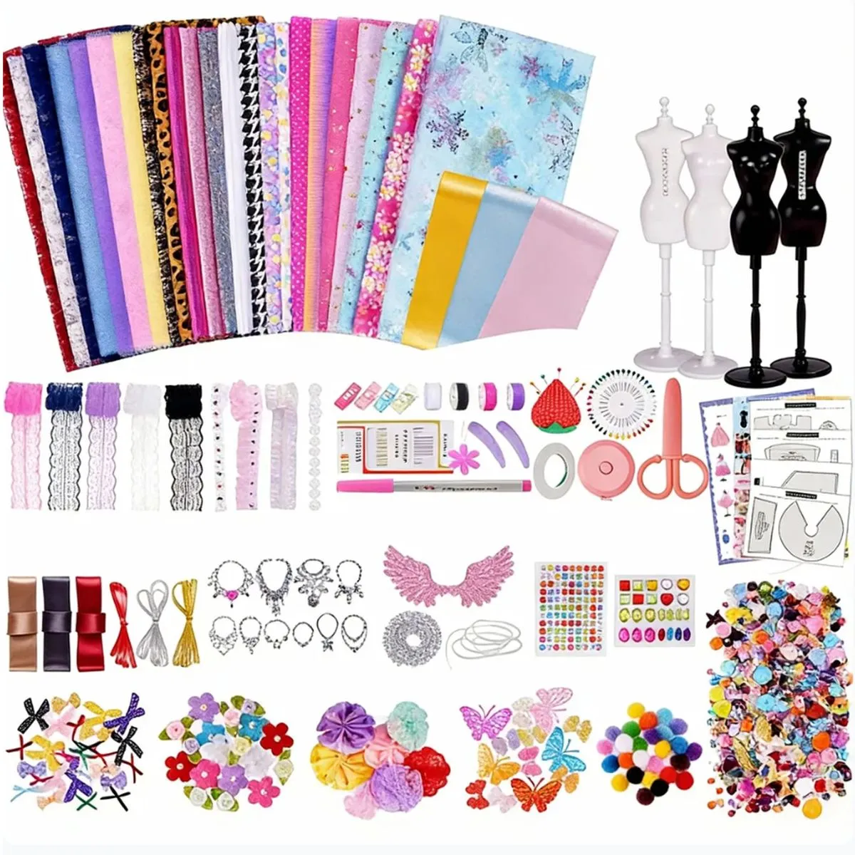 Fashion Designer Kit for Girls with 4 Mannequins - Arts and Crafts Kit