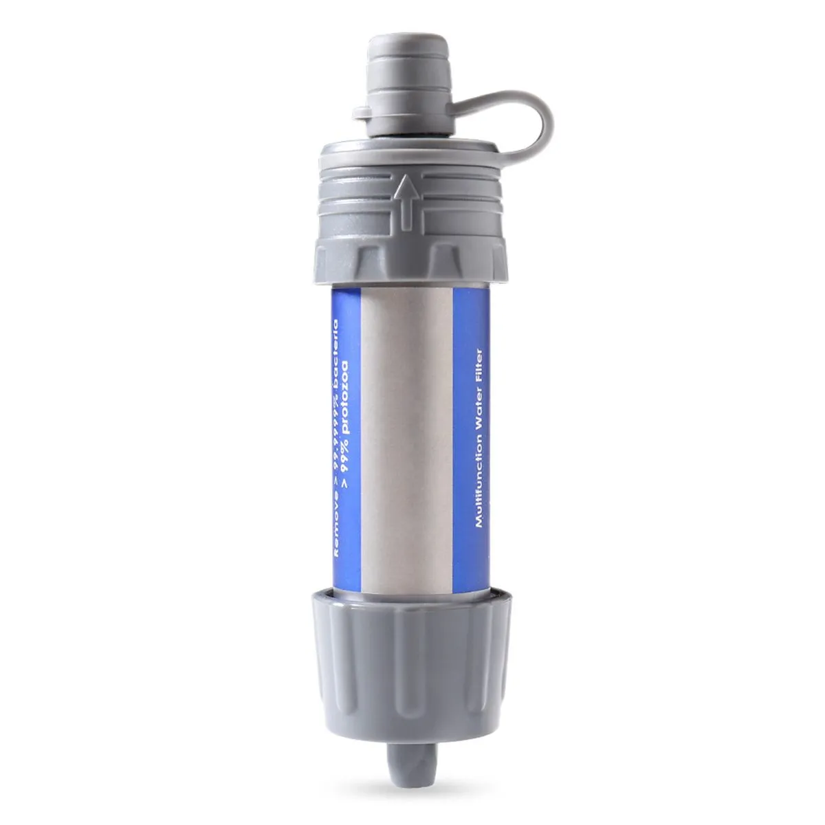 Outdoor Mini Water Filter Camping Water Filter for Hiking Emergency - Grey
