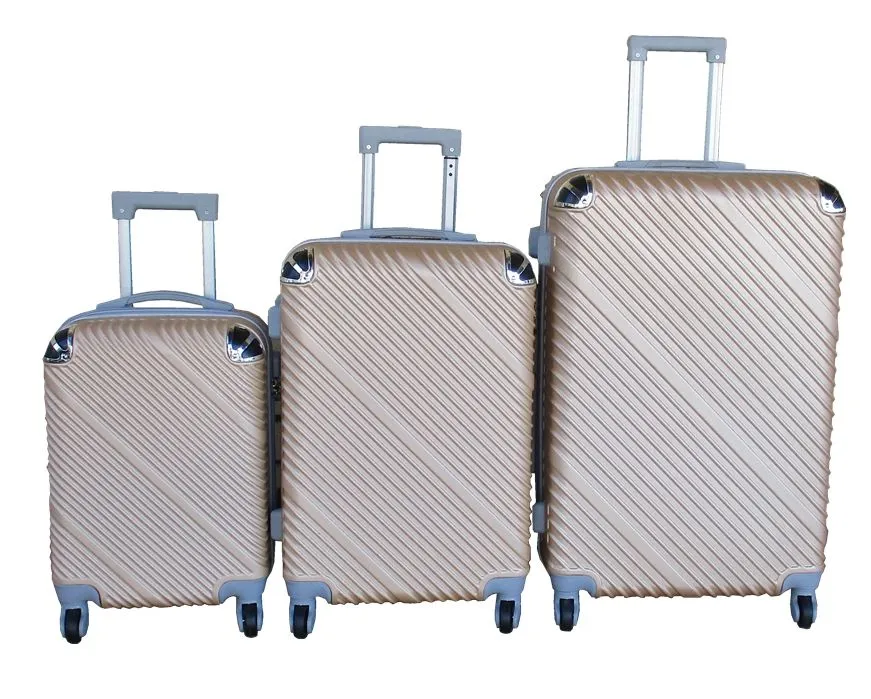 3-Piece Travel Luggage Suitcase Bag Set-Stylish, and Convenient - Gold