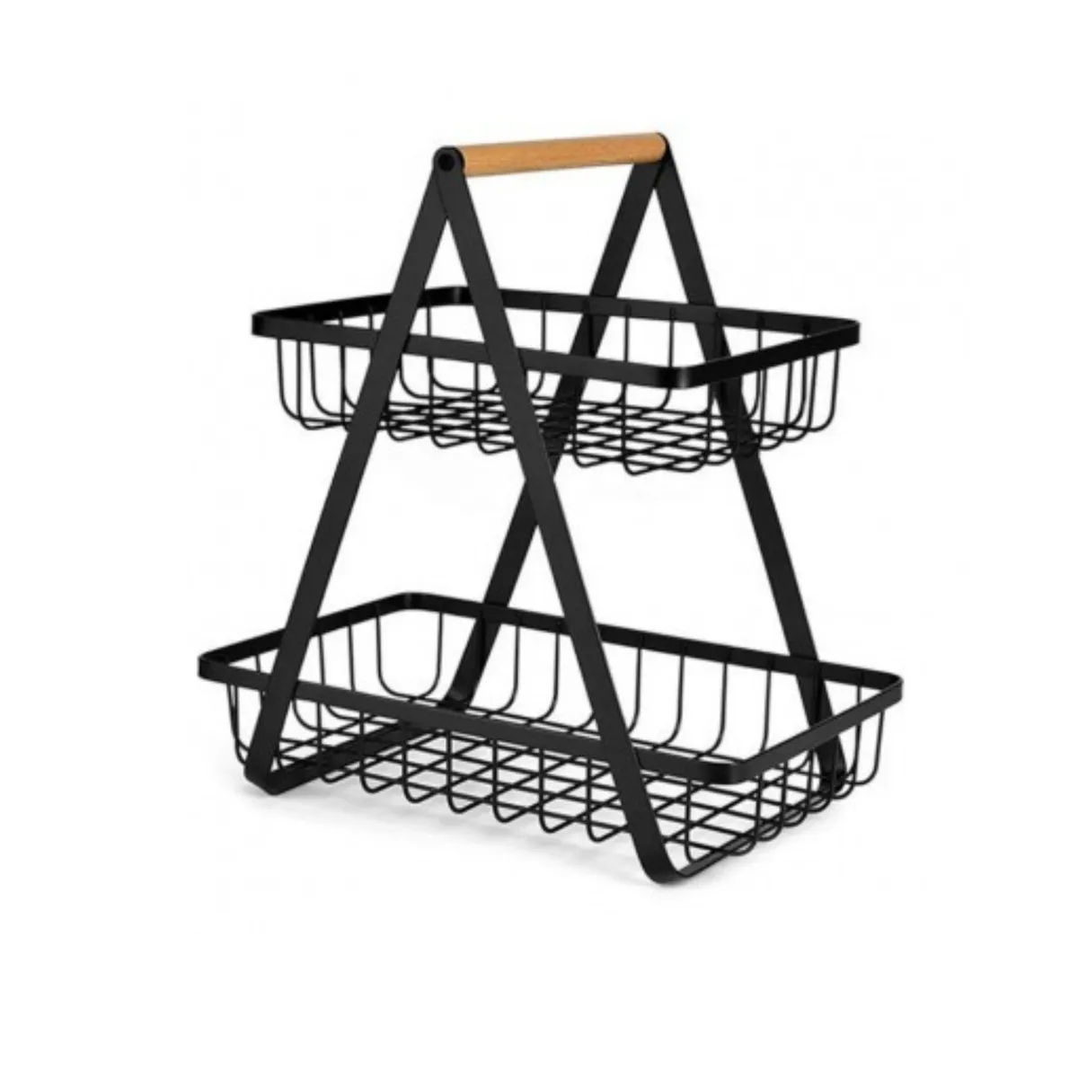 Fruit Basket Kitchen Storage For Fruits Vegetables Household Toiletries - Black
