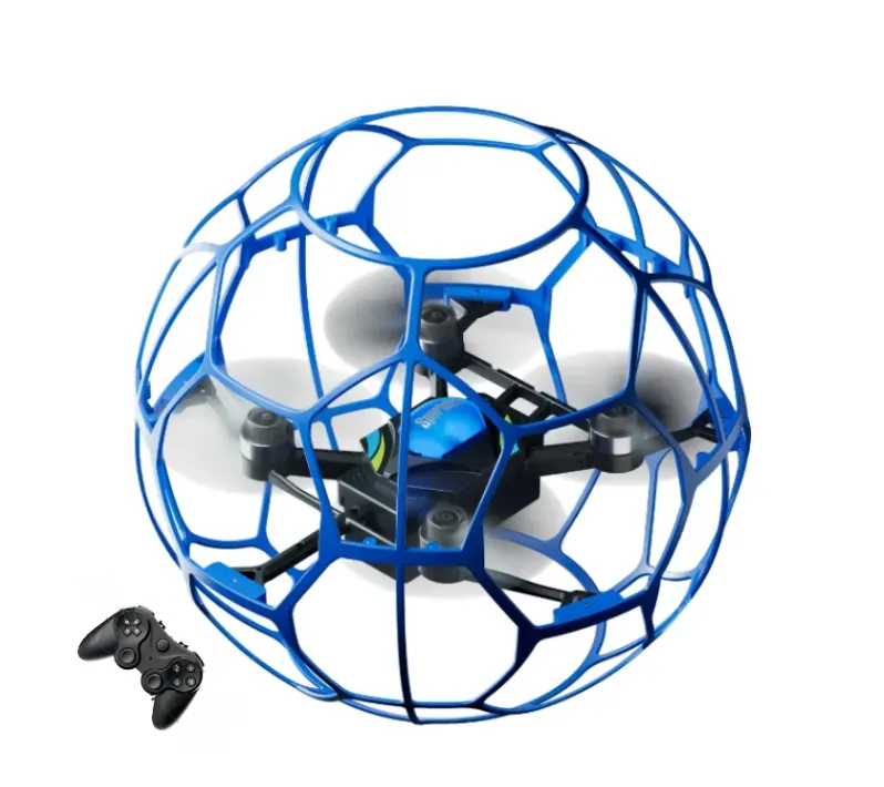 Expees - Remote Control Brushed Football Drone Competitive Soccer Game - Blue