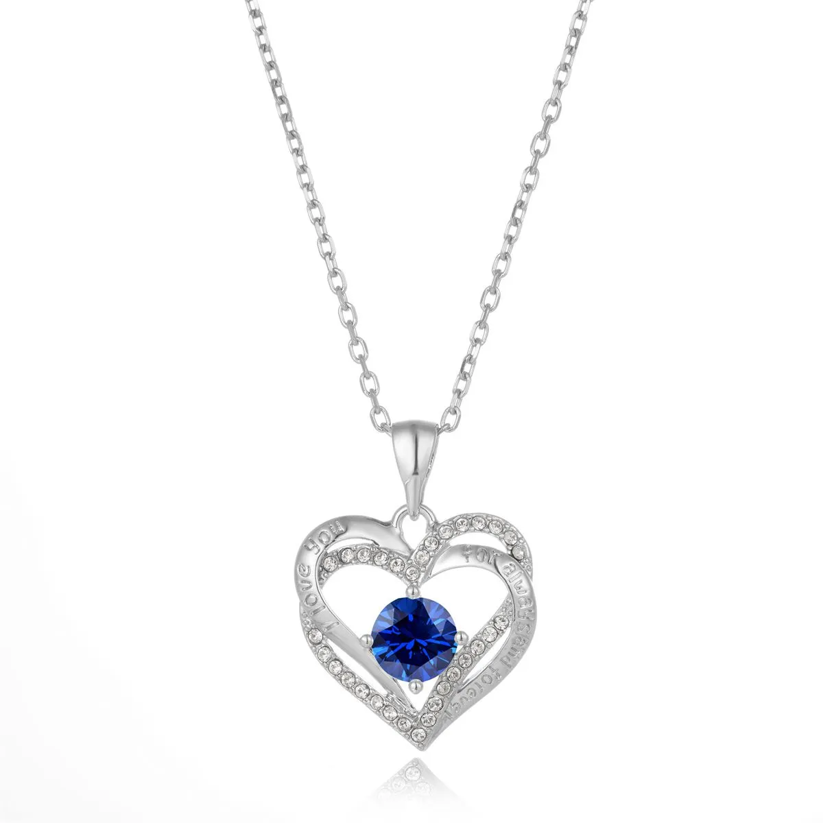 Crystalize I Love you..September Birthstone Necklace with Swarovski Crystal