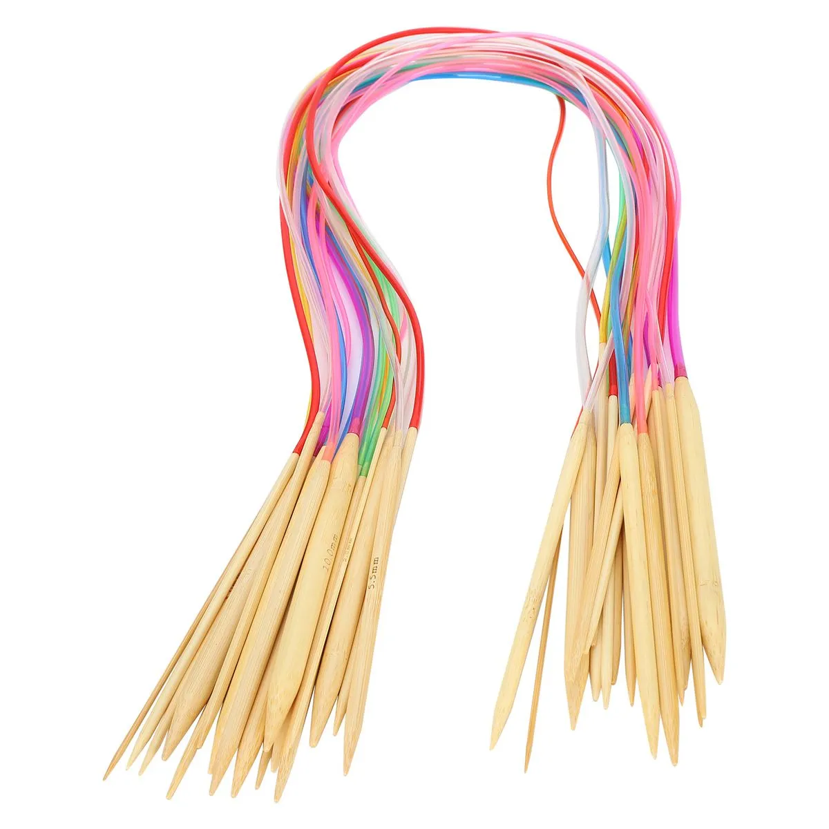Bamboo Circular Knitting Needles Set 80cm Flexible