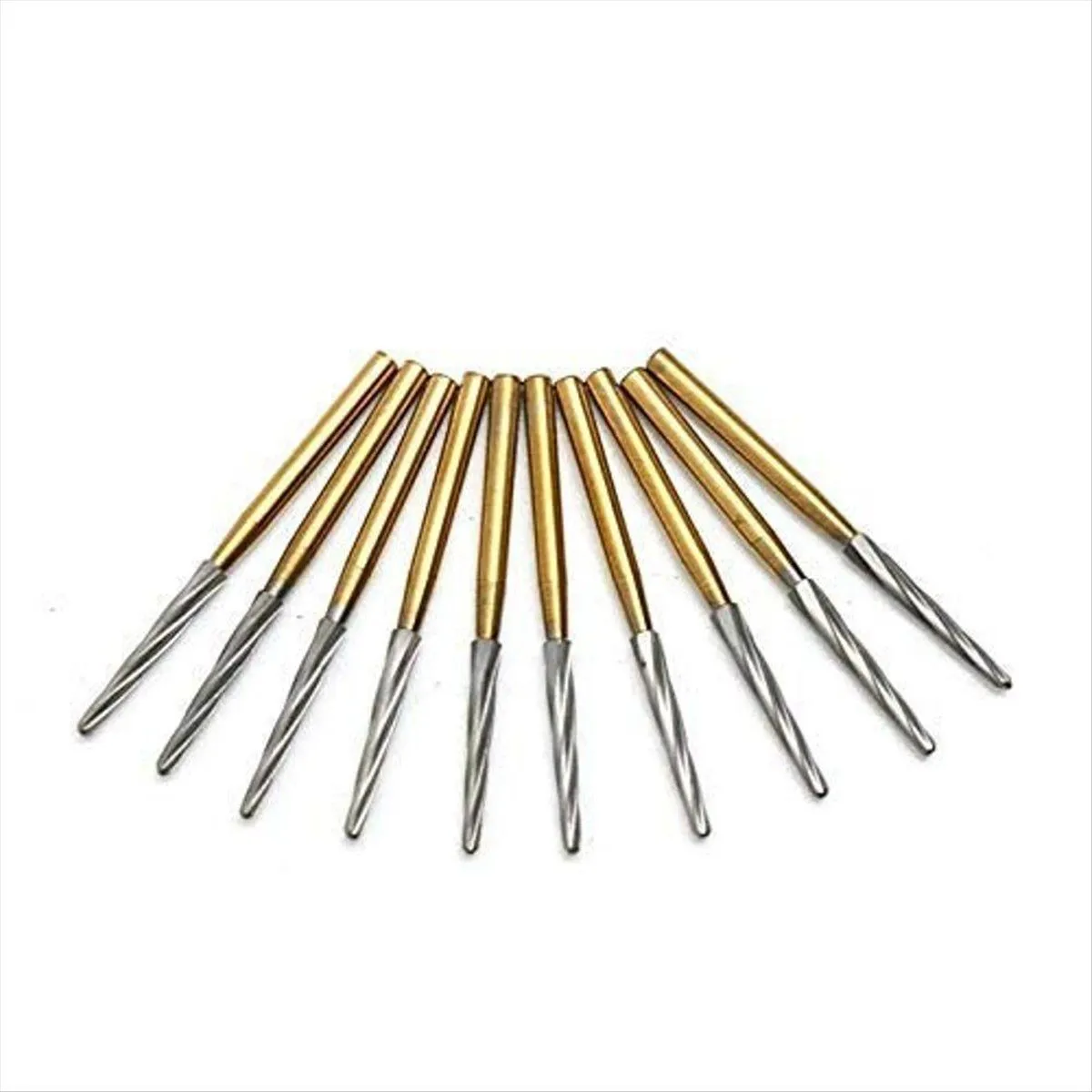 10Pieces High Speed Burs Steel Carbide Bur Polishing Drill Bit,