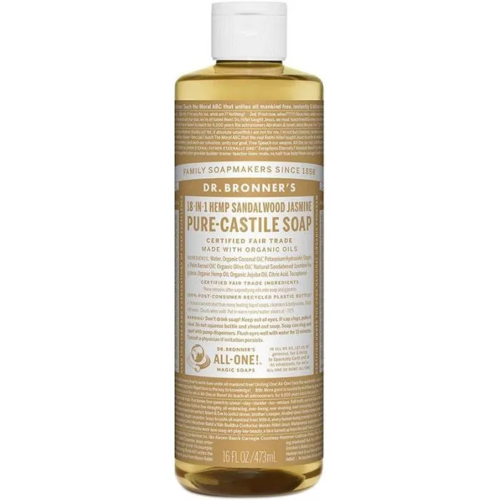 Dr Bronner Pure Castile Liquid Soap Sandalwood Jasmine 473ml