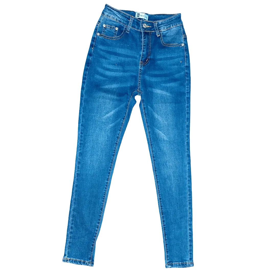 Men Blue Cotton, Polyester, Spandex Regular Skinny Jeans