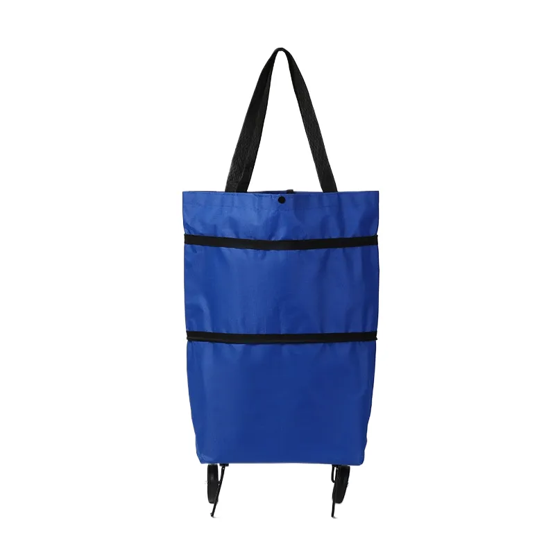 Home Practical Trolley Telescopic Tug Bag - Blue