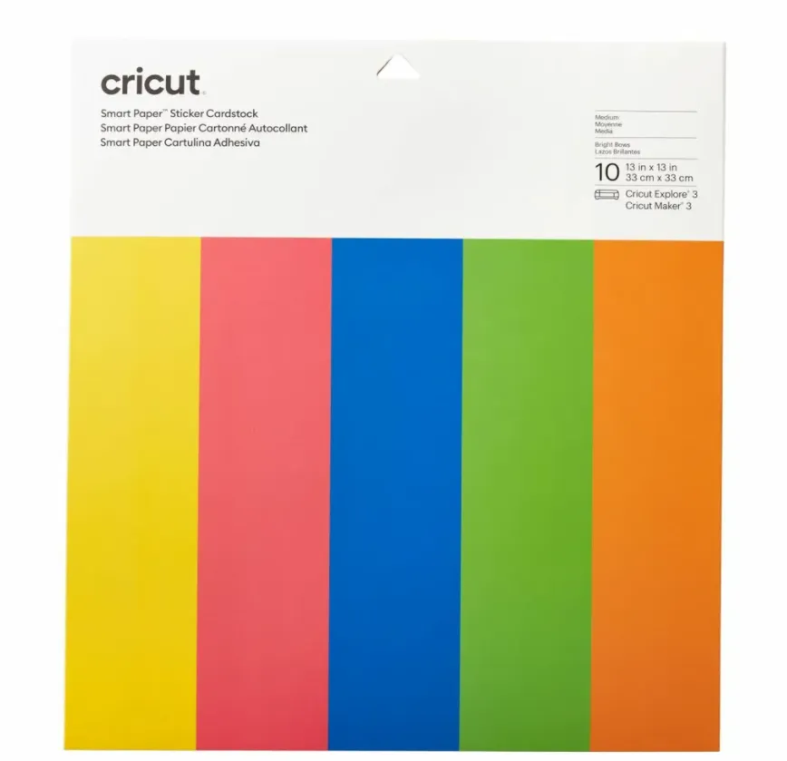 Cricut Smart Sticker Cardstock 33x33cm 10 sheets - Brilliant Bows