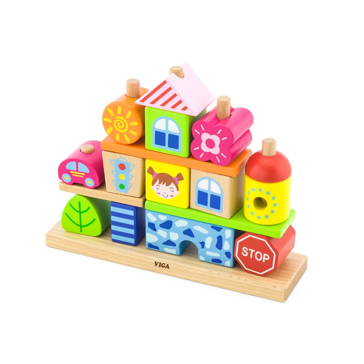 City Stacking Building Blocks