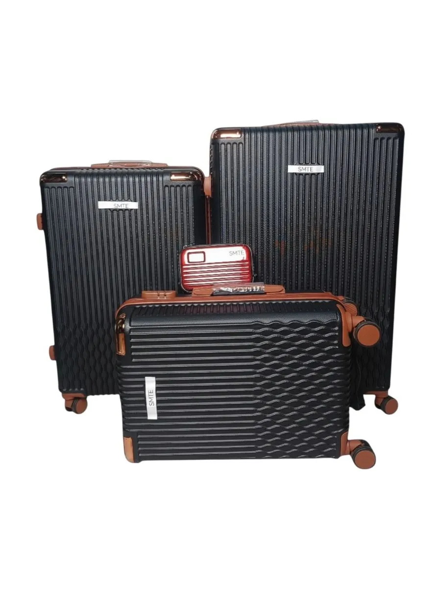 SMTE Galaxy 4 Piece Hardshell Suitcase Set - Cosmic Nebula Travel Luggage