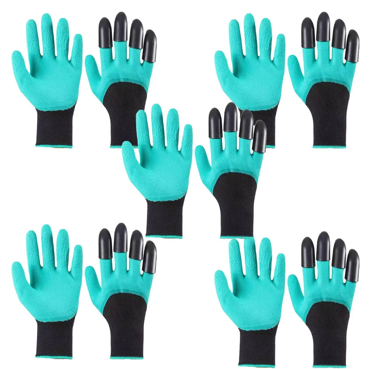 5 Pairs Waterproof Work Garden Gloves, Planting Protective Yard Gloves