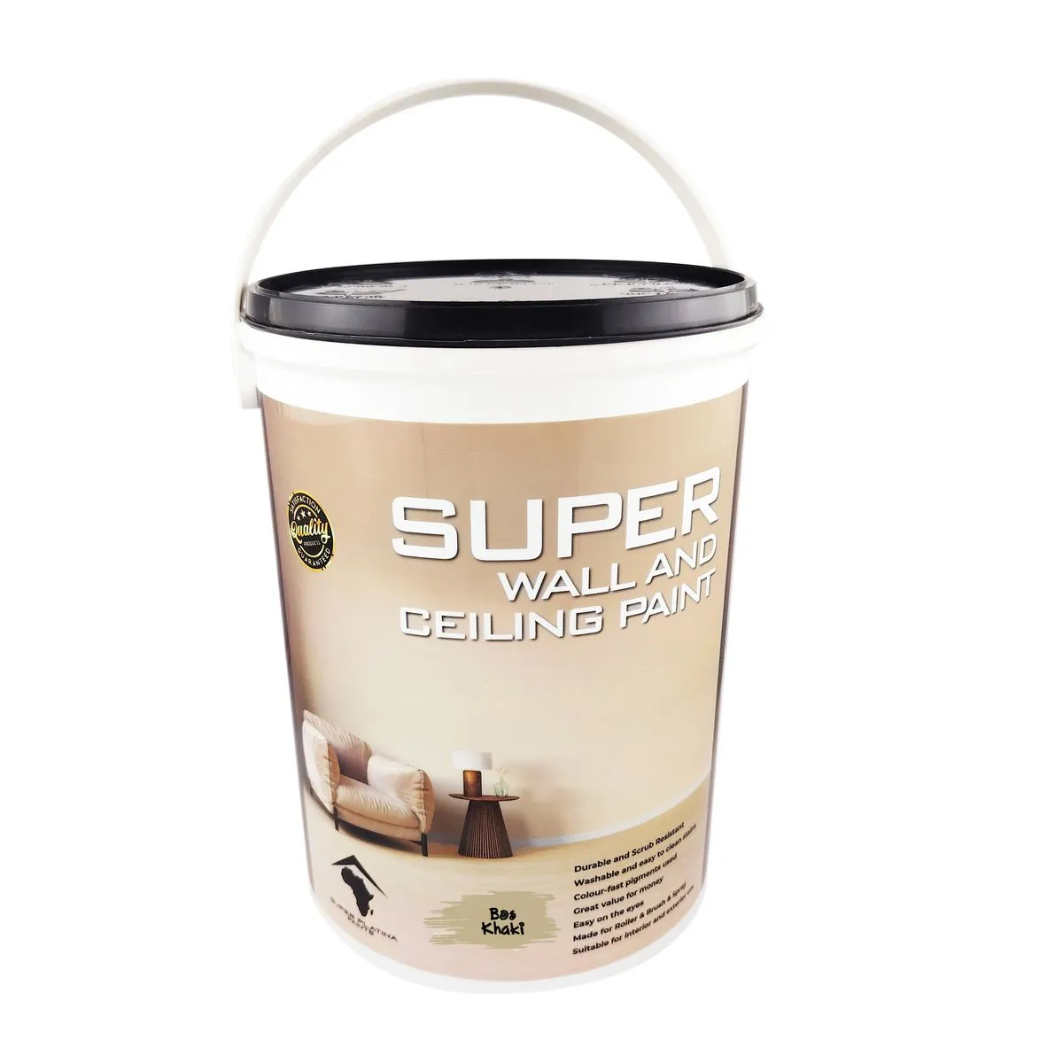 Super Platina - Super Wall & Ceiling Long Lasting Paint 5L - Bos Khaki
