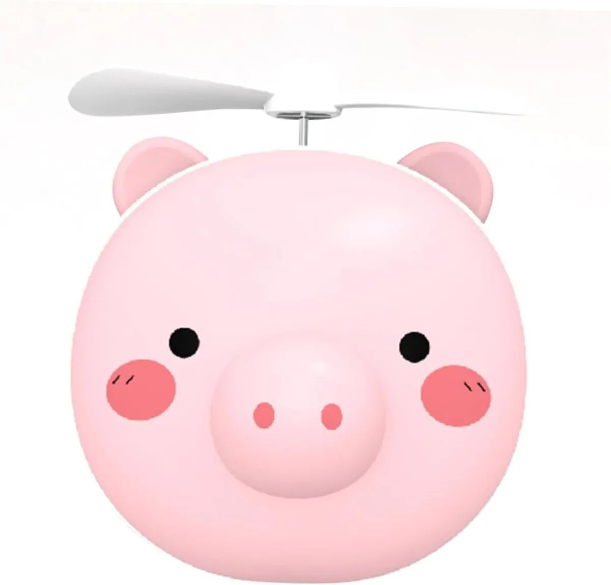 Pig Style LED Vanity Mirror with Mini Fan for Women Makeup