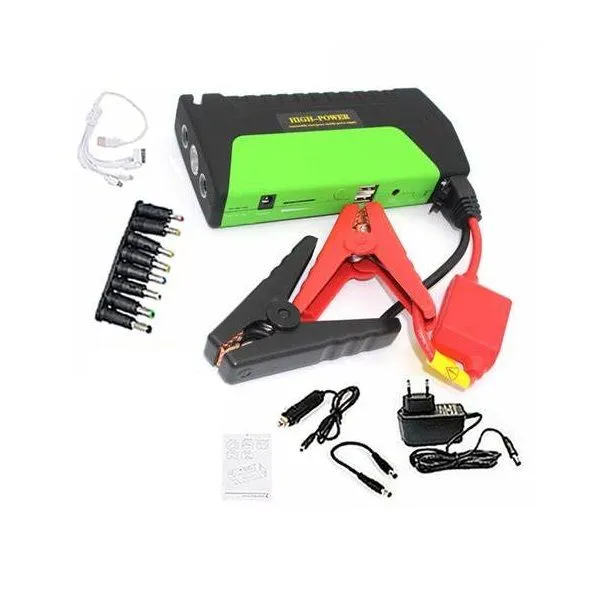 12v Car Jump Starter Battery Charger Power Bank - Green