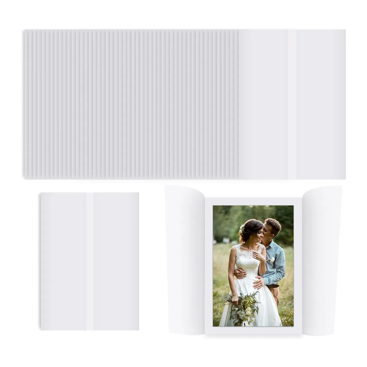 50 Sheets Pre-Folded Vellum Jackets for 5X7 Invitations