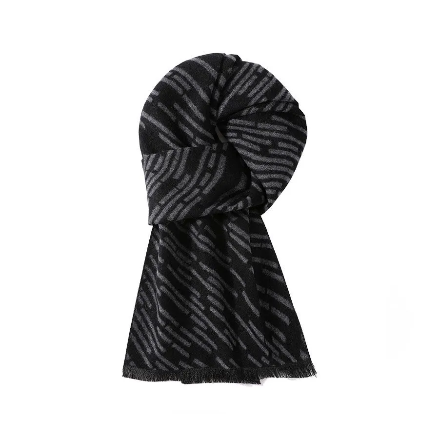Autumn and winter new fashion long twill imitation cashmere men's scarf