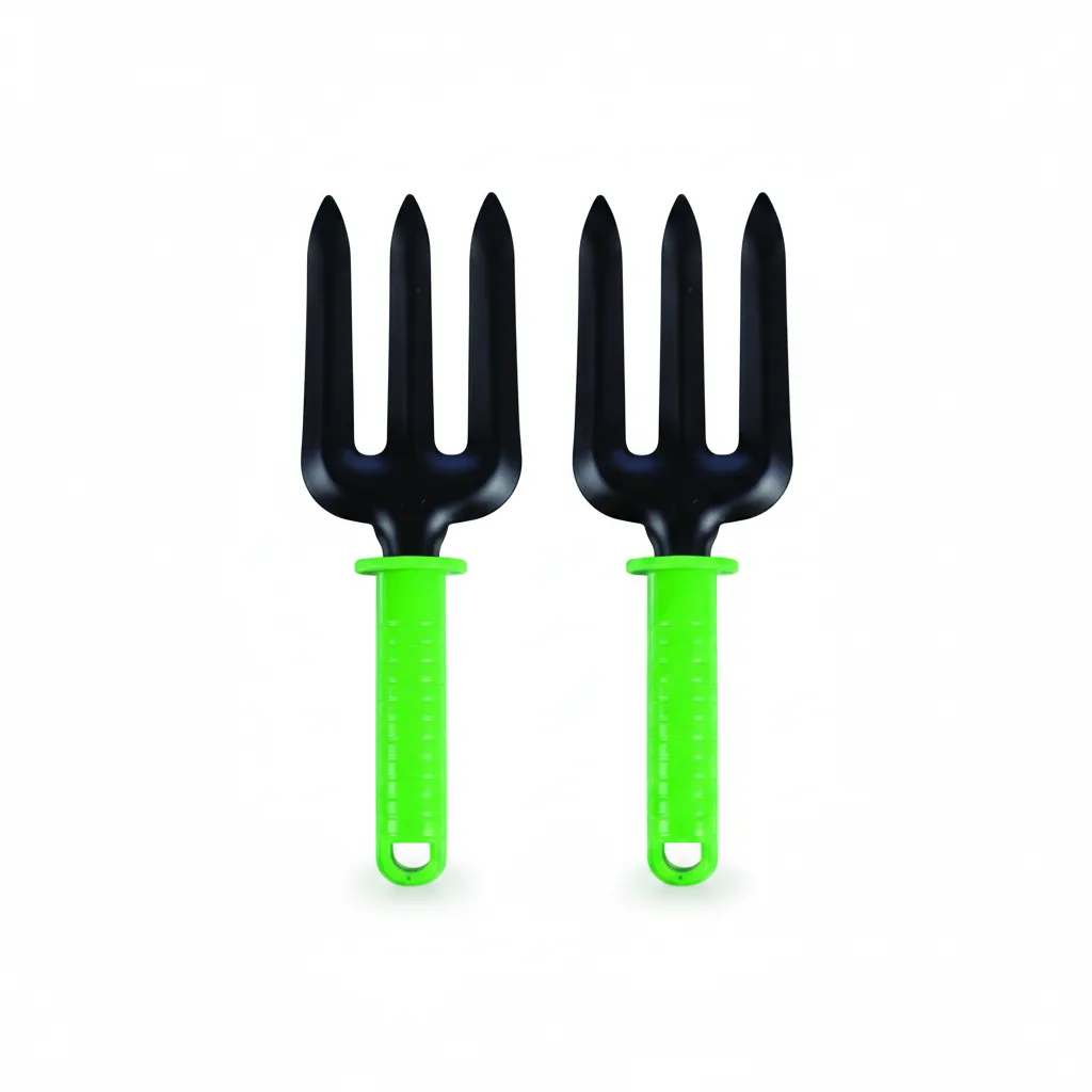 Stainless Steel Garden Hand Fork with Wooden Handle - 240mm - 2 Pack