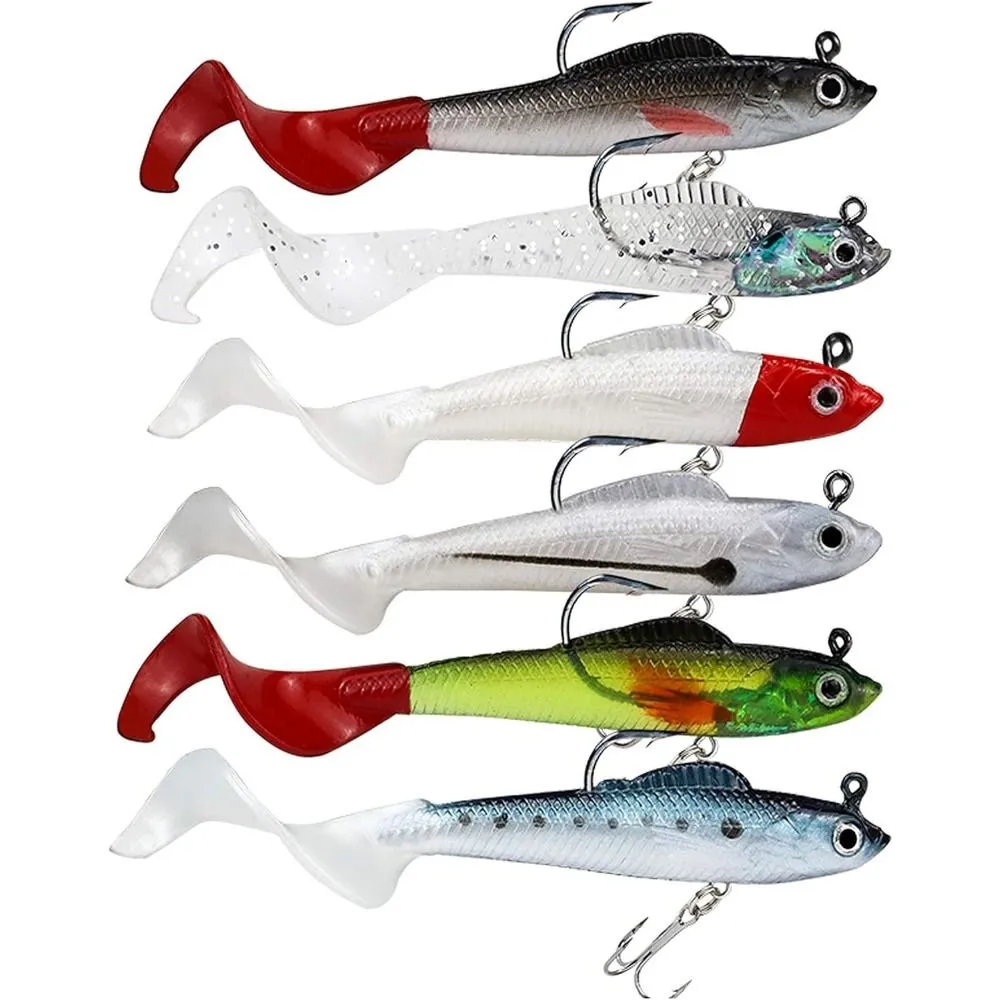 Fishing Lures for Jig Head Soft Swimbait - 6 Piece