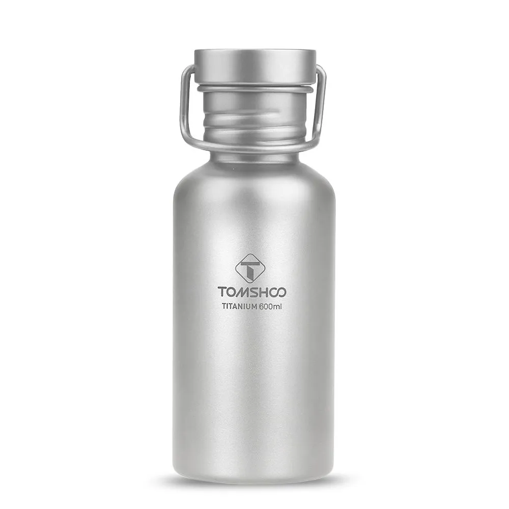 Titanium Water Bottle 600ml for Camping