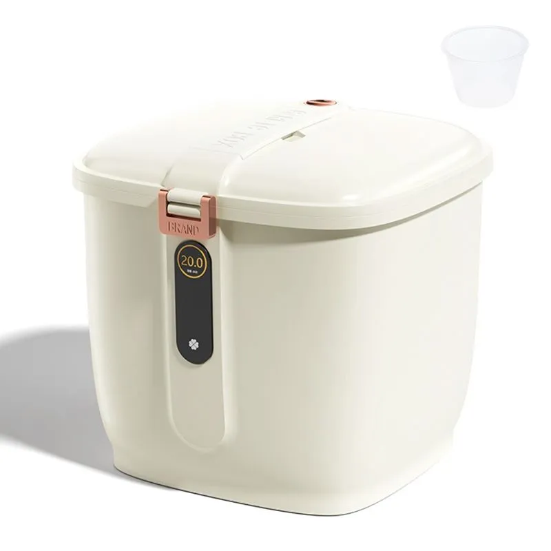 Deli Food Storage Bucket Cream WHITE 10kg 32.5x21x25cm